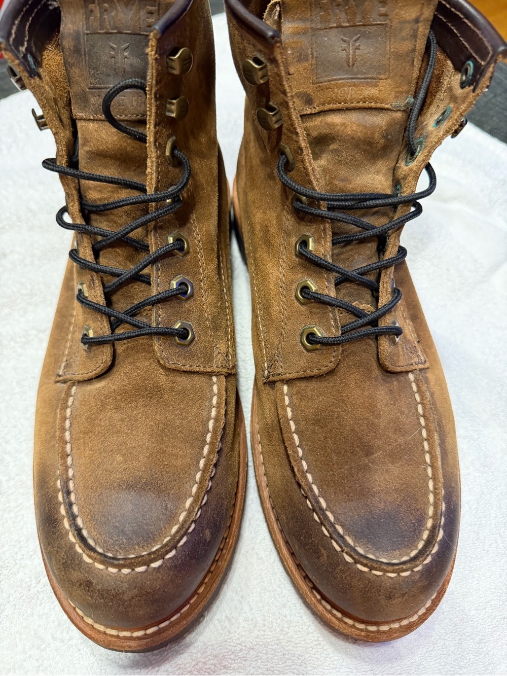 Frye leather/Suede Dakota mid Lace-Up Boots - Men's Size 8.5